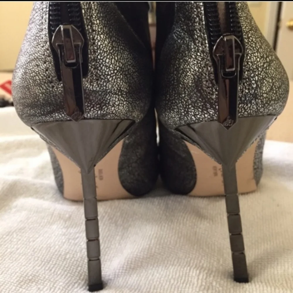 Sam Edelman Silver Booties